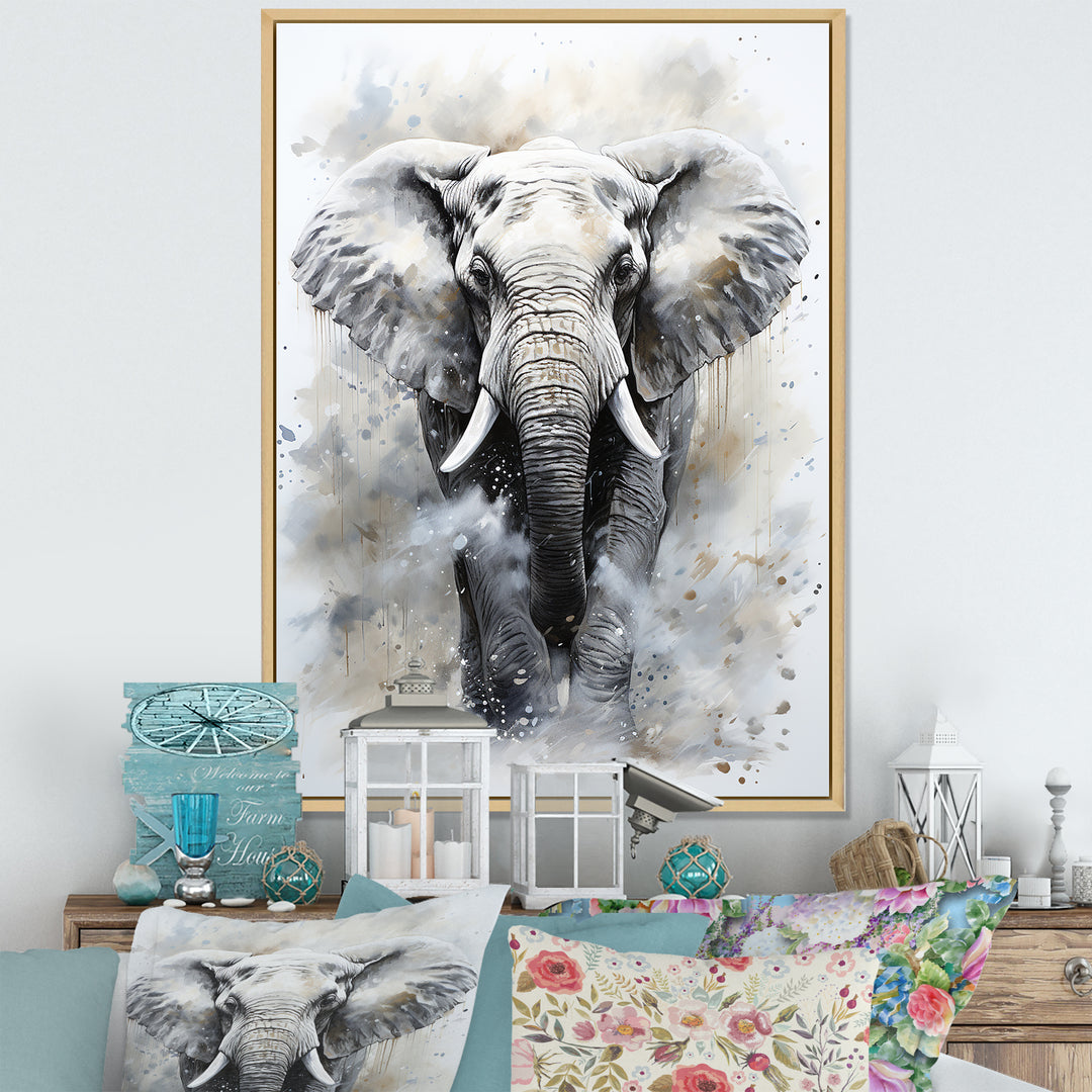 Magnific Elephant Portrait - Elephant Canvas Wall Art