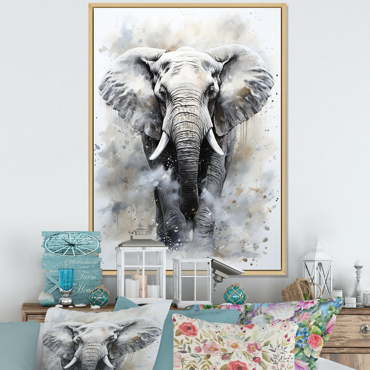 Magnific Elephant Portrait - Elephant Canvas Wall Art