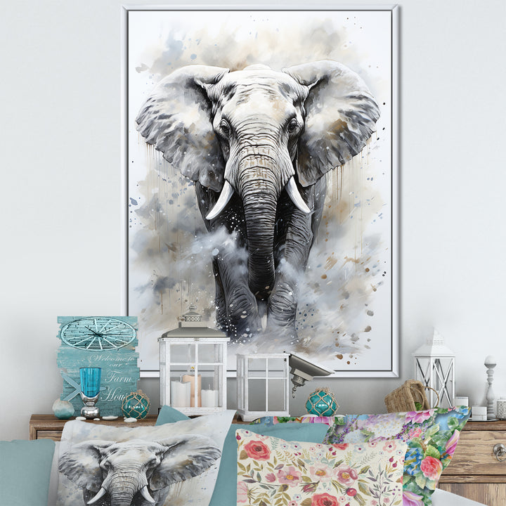 Magnific Elephant Portrait - Elephant Canvas Wall Art