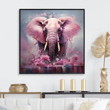 Pink Romantic Giant Elephant - Elephant Wall Decor