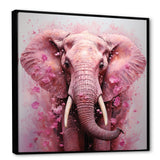 Pink Romantic Blooms Elephant - Elephant Wall Art Prints