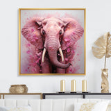 Pink Romantic Blooms Elephant - Elephant Wall Art Prints
