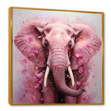Pink Romantic Blooms Elephant - Elephant Wall Art Prints