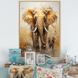 Elephant Symbolic Strength Dreams - Brown Elephant Wall Art