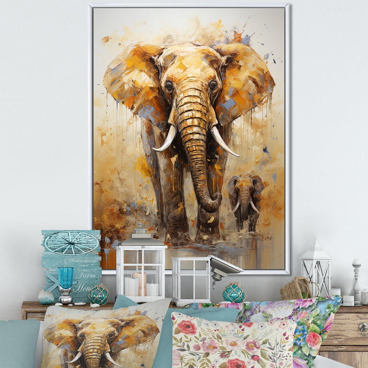 Elephant Symbolic Strength Dreams - Brown Elephant Wall Art