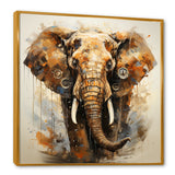 Elephant Grace In Portrait - Elephant Framed Canvas Art