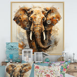 Elephant Grace In Portrait - Elephant Framed Canvas Art