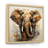 Elephant Grace In Portrait - Elephant Framed Canvas Art