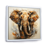 Elephant Grace In Portrait - Elephant Framed Canvas Art