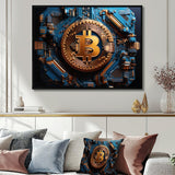 Azure Fashion Bitcoin - Fashion Canvas Wall Art