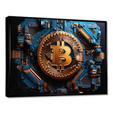 Azure Fashion Bitcoin - Fashion Canvas Wall Art