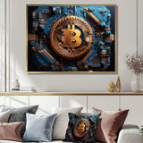 Azure Fashion Bitcoin - Fashion Canvas Wall Art