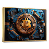 Azure Fashion Bitcoin - Fashion Canvas Wall Art