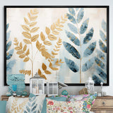 Gold Ferns Silent Getaway VI - Floral Canvas Wall Art