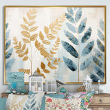 Gold Ferns Silent Getaway VI - Floral Canvas Wall Art