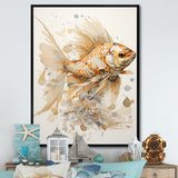 Golden Fish Elegance - Fish Canvas Wall Art