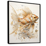 Golden Fish Elegance - Fish Canvas Wall Art