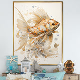 Golden Fish Elegance - Fish Canvas Wall Art