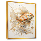 Golden Fish Elegance - Fish Canvas Wall Art