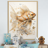 Golden Fish Elegance - Fish Canvas Wall Art