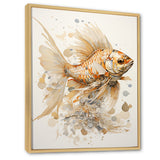Golden Fish Elegance - Fish Canvas Wall Art