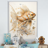 Golden Fish Elegance - Fish Canvas Wall Art