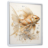 Golden Fish Elegance - Fish Canvas Wall Art