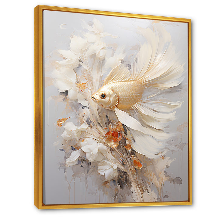 Golden Fish And Long Tails - Fish Wall Decor
