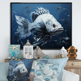 Fish In The Deep Blue
 II - Animals Canvas Wall Art