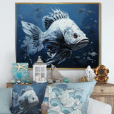 Fish In The Deep Blue
 II - Animals Canvas Wall Art