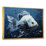 Fish In The Deep Blue
 II - Animals Canvas Wall Art