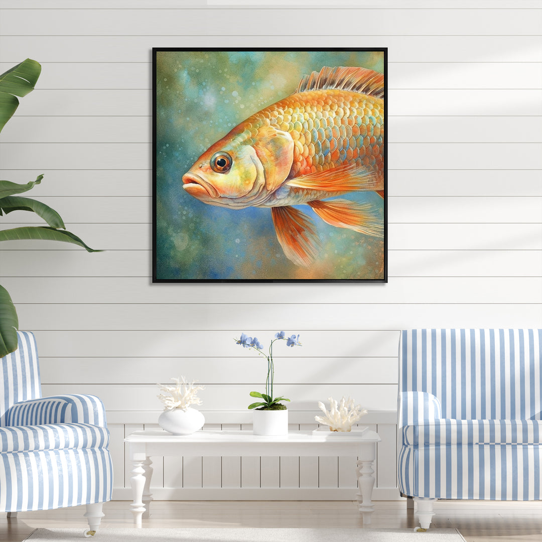 Underwater Fish Fantasy - Orange Fish Wall Art