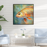 Underwater Fish Fantasy - Orange Fish Wall Art