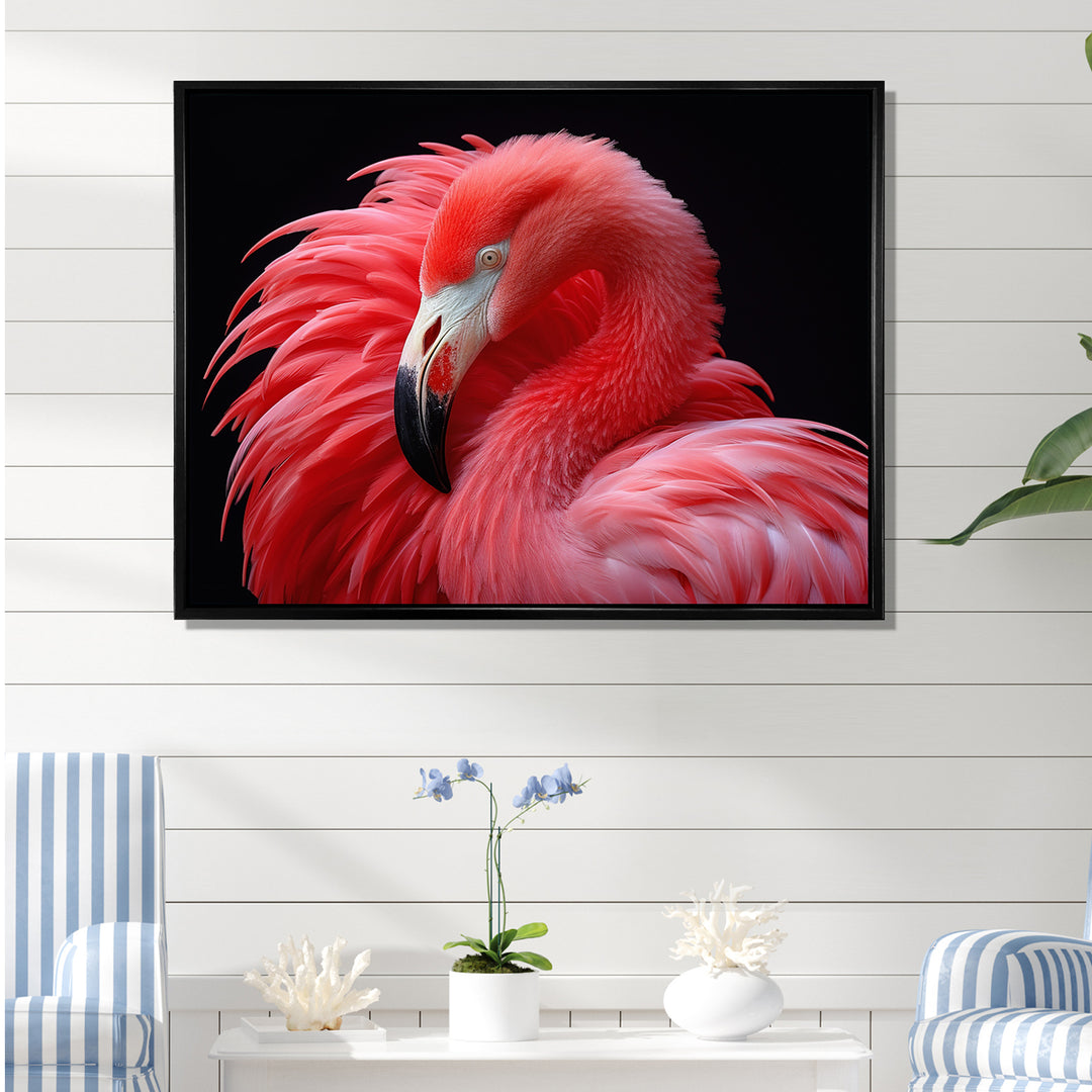 Blushing Red Flamingos - Flamingo Bedroom Wall Art