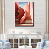 Modern Architectural Stairway Grace - Flamingo Wall Decor