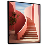 Modern Architectural Stairway Grace - Flamingo Wall Decor