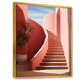 Modern Architectural Stairway Grace - Flamingo Wall Decor