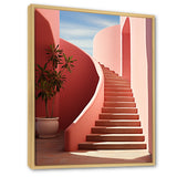 Modern Architectural Stairway Grace - Flamingo Wall Decor