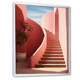 Modern Architectural Stairway Grace - Flamingo Wall Decor