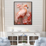 Pink Flamingo Paradise - Beige Flamingo Wall Art