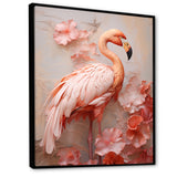 Pink Flamingo Paradise - Beige Flamingo Wall Art
