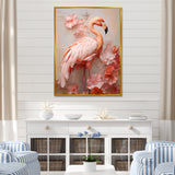 Pink Flamingo Paradise - Beige Flamingo Wall Art
