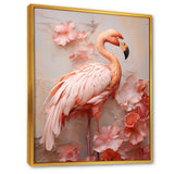 Pink Flamingo Paradise - Beige Flamingo Wall Art