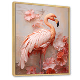 Pink Flamingo Paradise - Beige Flamingo Wall Art