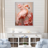Pink Flamingo Paradise - Beige Flamingo Wall Art