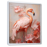 Pink Flamingo Paradise - Beige Flamingo Wall Art