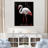 White Flamingo Paradise - Pink Flamingo Wall Art