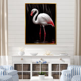 White Flamingo Paradise - Pink Flamingo Wall Art