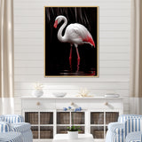 White Flamingo Paradise - Pink Flamingo Wall Art