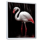 White Flamingo Paradise - Pink Flamingo Wall Art